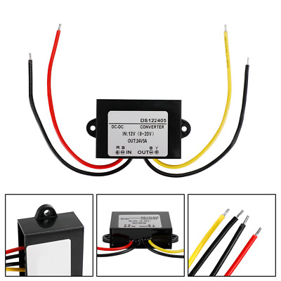 DC-DC 12V-24V 5A 120W Step Up Car Power Supply Converter Regulator Waterproof UE
