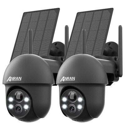 Solar Battery Powered Wifi Outdoor Pan/Tilt Home Security Camera System Wireless