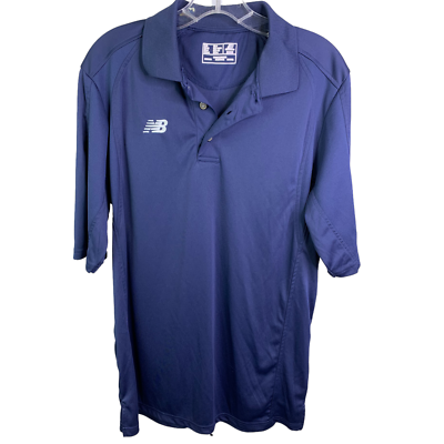 New Balance Men s Golf Polo Shirt Short Sleeves Blue Lightweight