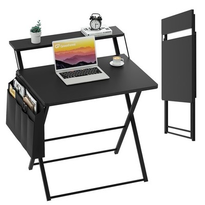 GreenForest Salvaspazio Scrivania Pieghevole con Supporto per Monitor,