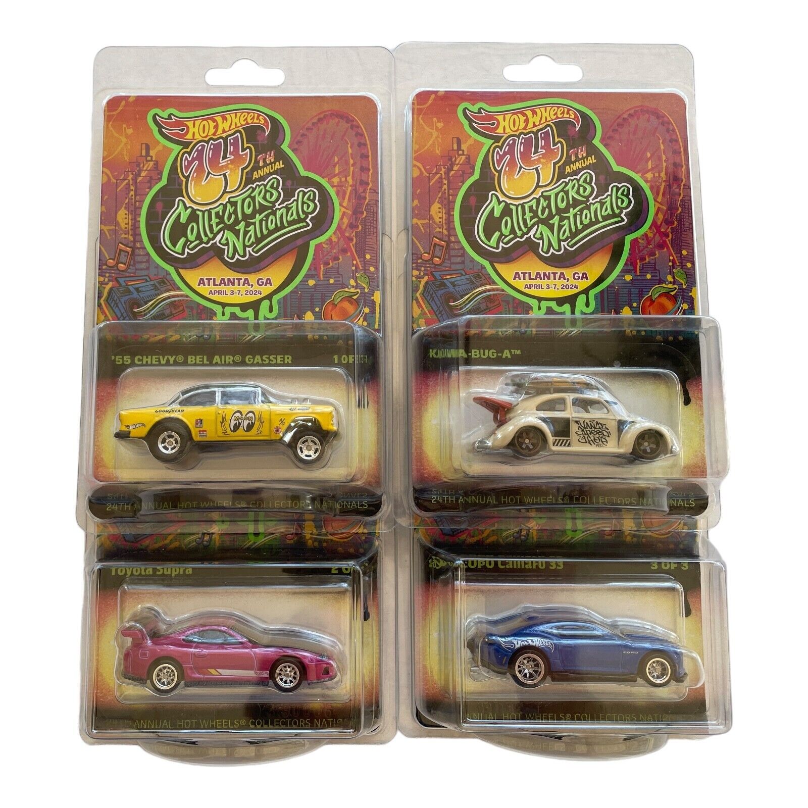 2024 Hot Wheels 24th Nationals Atlanta Convention 4 car 2024 Hot Wheels 24th Nationals Atlanta Convention 4 car