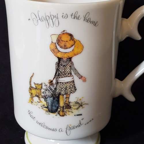 Vintage Mug Hollie Hobbie Genuine Porcelain Coffee Tea Happy is the Home