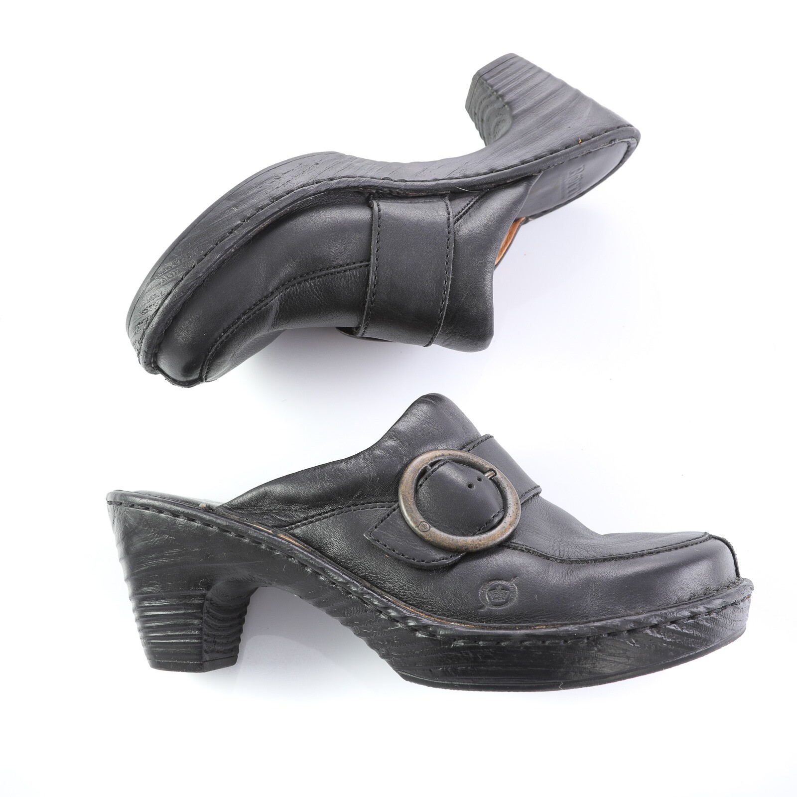 Khiho バックル　クロッグ　ミュール　黒　buckle clog mule Khiho バックルクロッグミュール黒buckle clog mule