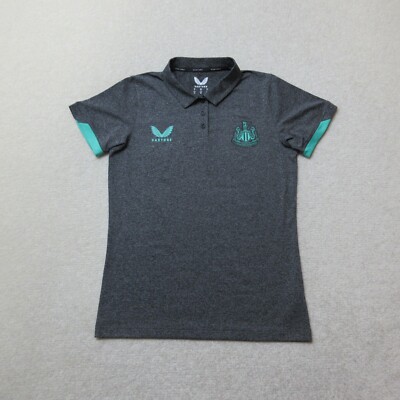 Newcastle United Polo Shirt Womens UK 10 Grey Castore Football FC EU 38 NWOT