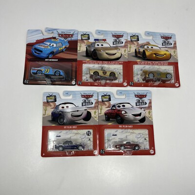 Disney Pixar Cars On the Road Lot Rusteze Dinoco Lightning Mcqueen Deputy Misti