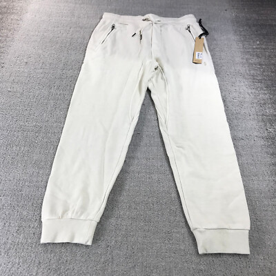 KSUBI Sweatpants Mens Large Jogger 4X4 Sweatpants Beige Casual Adult LRG