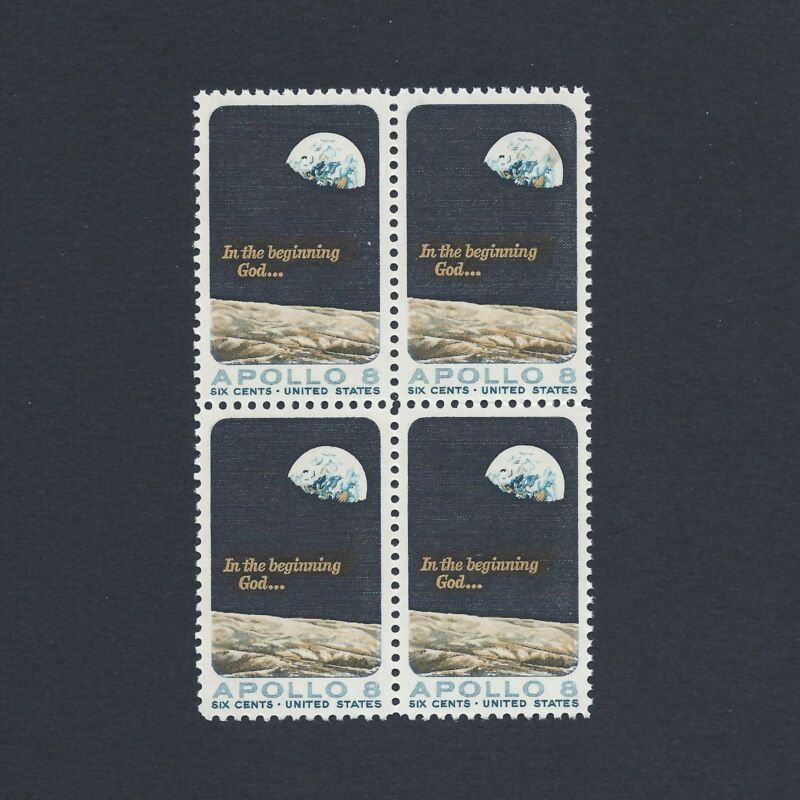 Apollo 8 Space Mission  - Vintage Mint Set 4 Stamps 54 Years Old!