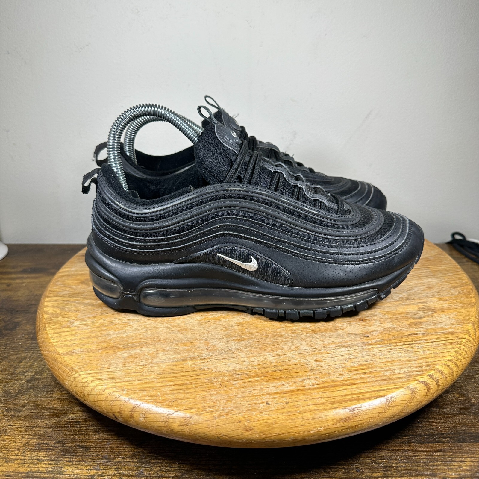靴 NIKE W AIRMAX97 BLACK/25.5cm Nike Air Max 97 Black/Metallic Pewter-Anthracite Running