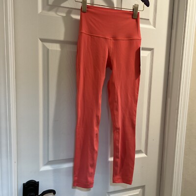 NWT Lululemon Align HR High-Rise Pant 25  Pale Raspberry  Double Lined Size : 4