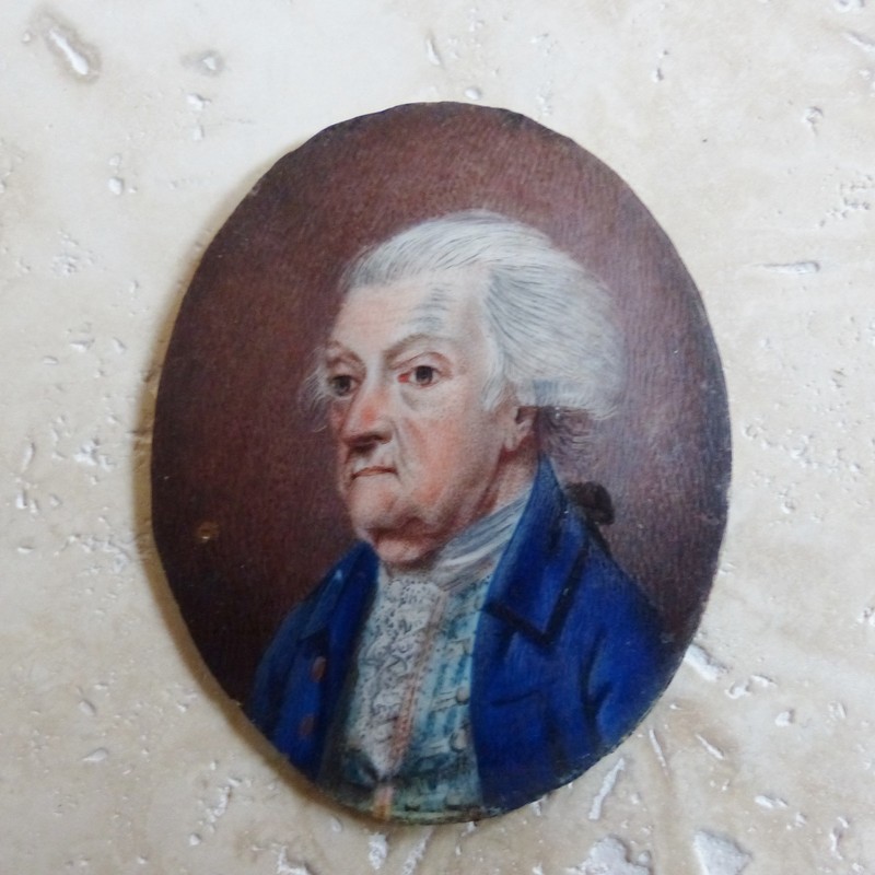 Peinture Miniature Fin XviiièMe / DéBut XixèMe Portrait Homme De Qualite