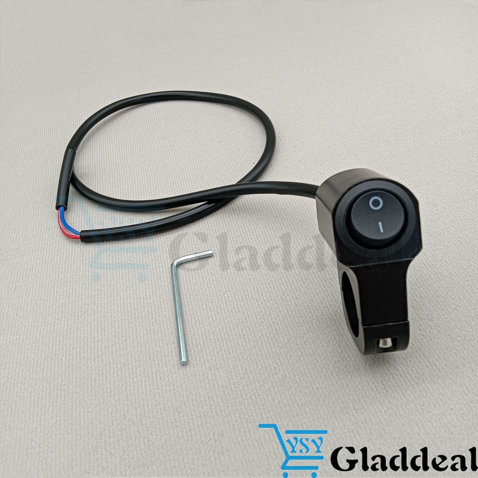 Handlebar Headlight Fog Spot Light ON OFF Switch For Waterproof Motorcycle 7/8"