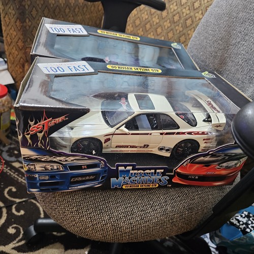 2000 NISSAN SKYLINE GTR 1:18 SS TUNER MUSCLE MACHINES WHITE