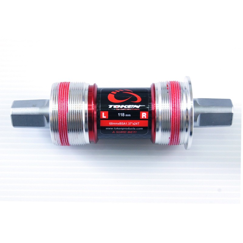 TOKEN JISTaper Square Bottom Bracket,BSA thread,Cromo Axle,103127 mm