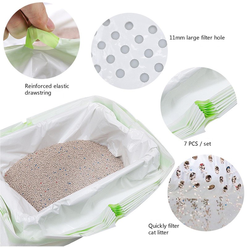 Liners Lazy Drawstring Quick Sifting Clean Liners Poop Bags