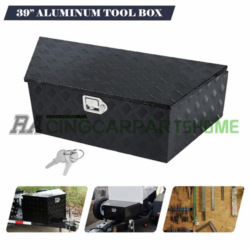 39" L 15.5" W 12" H Aluminum 5 Bar Trailer Tongue Box Pickup Tool Box Storage