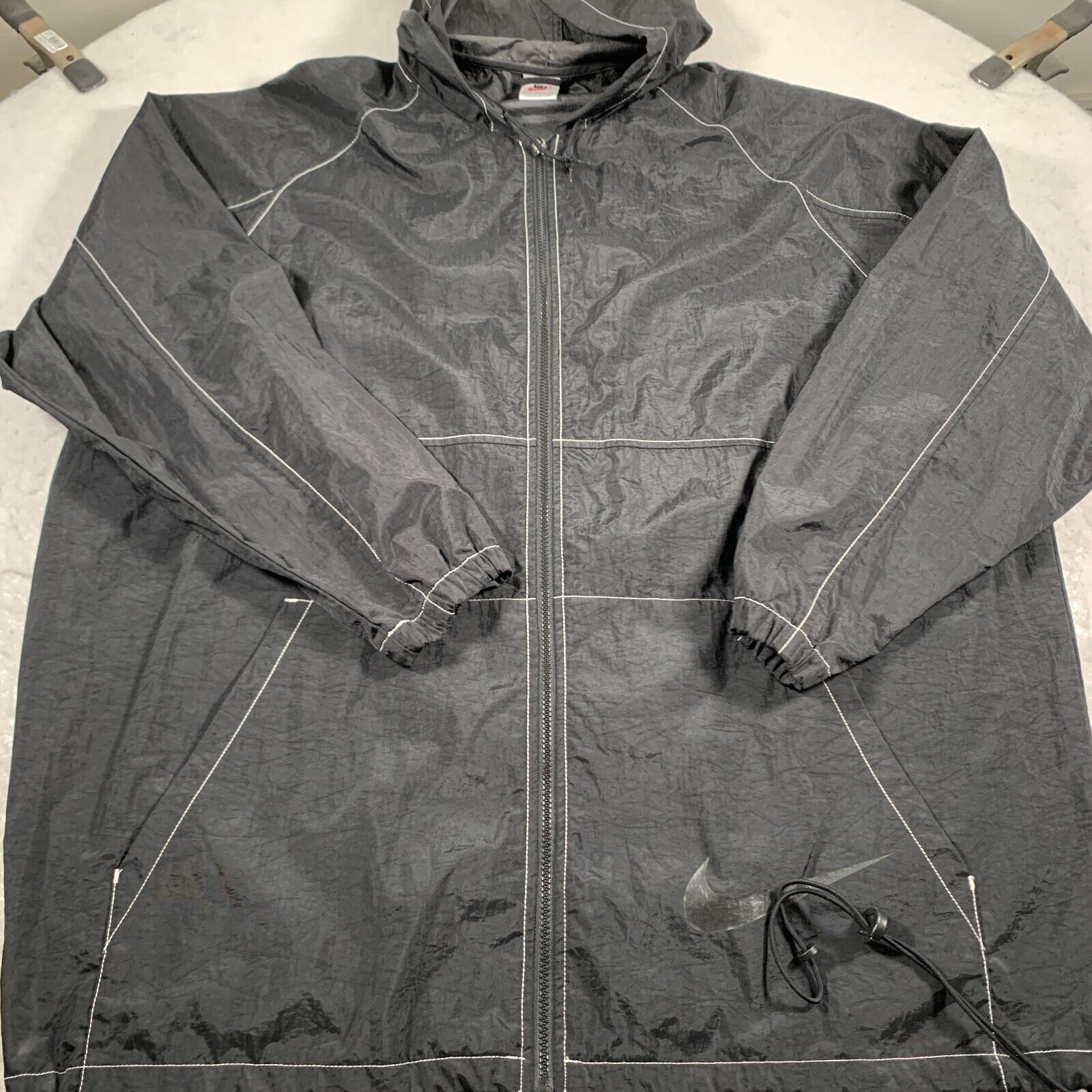 Nike Jacket Mens 2XL Black Nylon Windbreaker Y2K Vintage | eBay Nike Jacket Mens 2XL Black Nylon Windbreaker Y2K Vintage | eBay