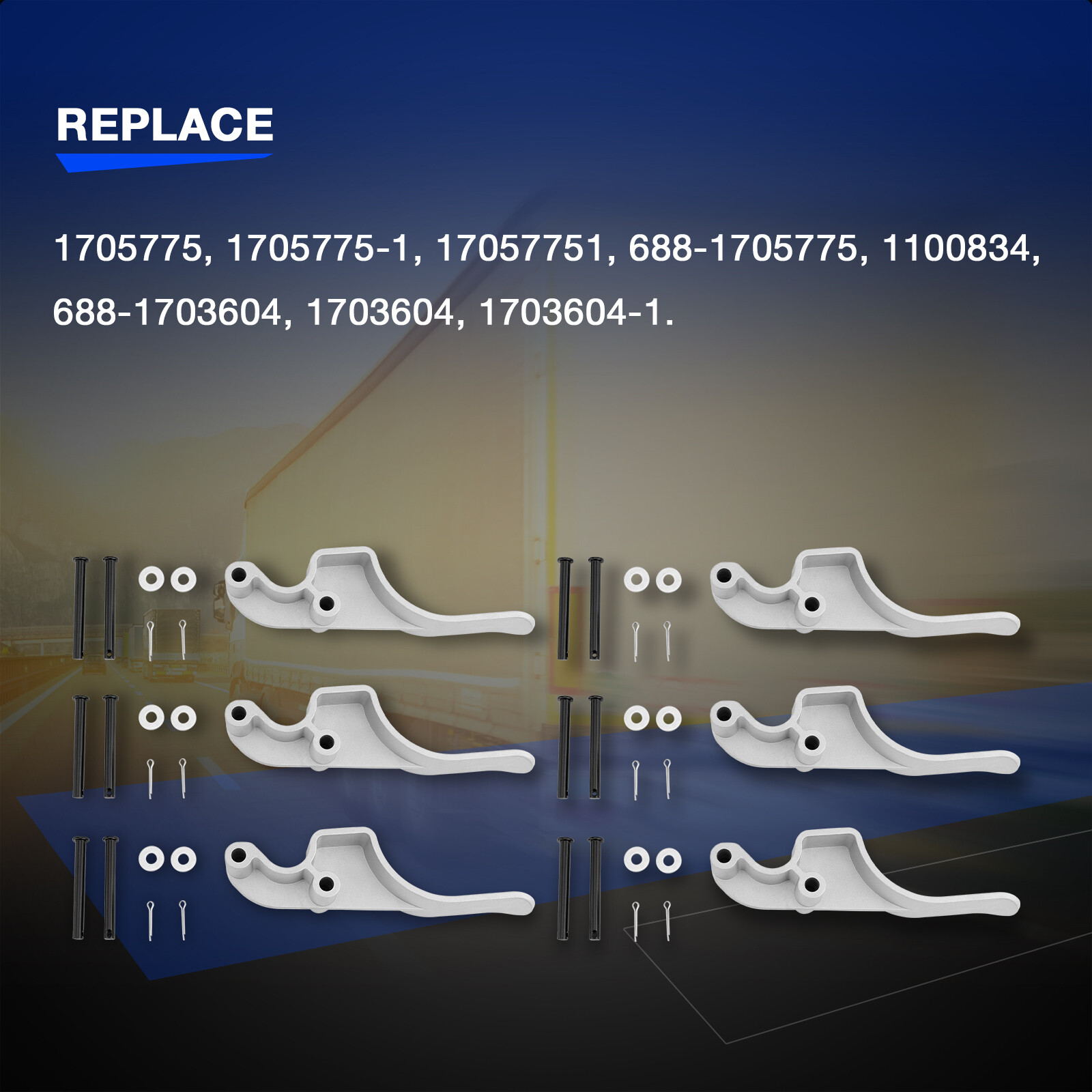 6x Aluminum Tarp Stop Easy-Off Cast Upright Kit Pro Trucking Products 1705775-1