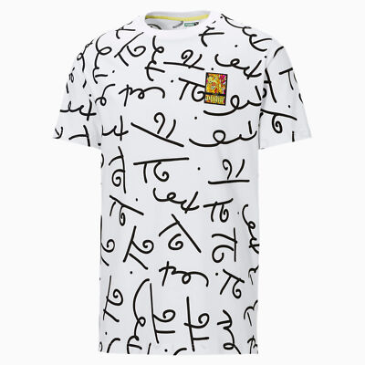 

Puma x Britto Graphic SS Lifestyle Футболка мужская белая черная спортивная футболка, Белый, Puma x Britto Graphic SS Lifestyle T-Shirt