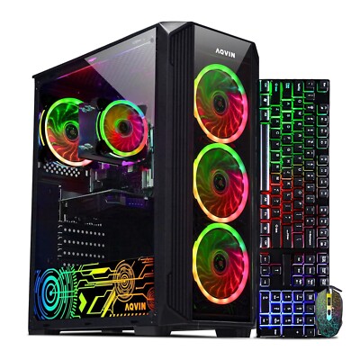 Gaming PC AQVIN Corei7 i5 32GB 2TB SSD Windows 11 GeForce RTX 3060 GTX 1650 HDMI