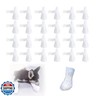 JWFLCK Disposable Dog Paw Protectors, 24 PCS Paw Protection Covers with Adjustable Self-Adhesive Straps for Indoor and Outdoor Use, Perfect for Walking, Hiking, and Post-Surgery Care(M)