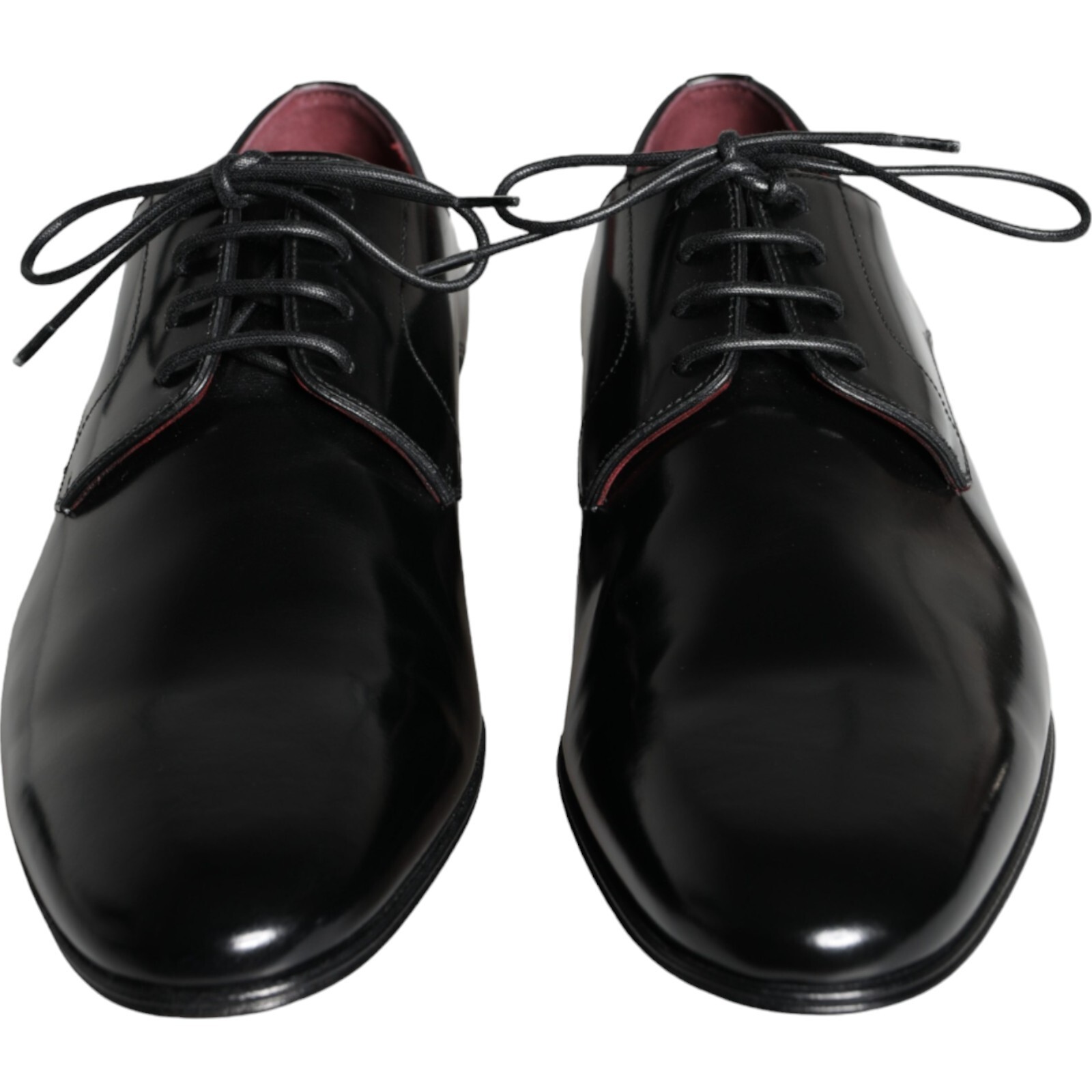 Pre-owned Dolce & Gabbana Shoes Black Calfskin Leather Derby Dress Men Eu43 / Us10 900usd