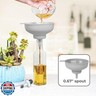 BALIWELL Wide Mouth Kitchen Funnel, Food Grade Plastic Cooking Canning Funnel with 4 Sizes Spouts for Filling Wide and Regular Mason Jars, Spray Dropper Oil Bottle Jug Spices Shampoo Sauce