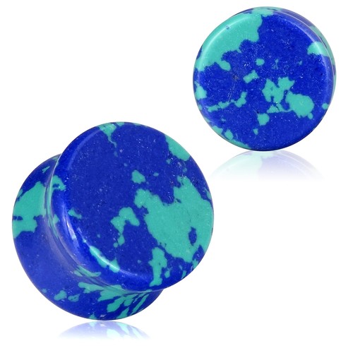 Organic Stone Ear Gauges-Ear Plugs-Flesh Tunnels 2G,0G,00G,12,14,16MM - 1PAIR US