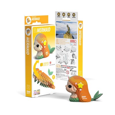 Mermaid 3D Figurine Kit - 2.99in. L x 1.46in. W x 2.24in. H (105631)