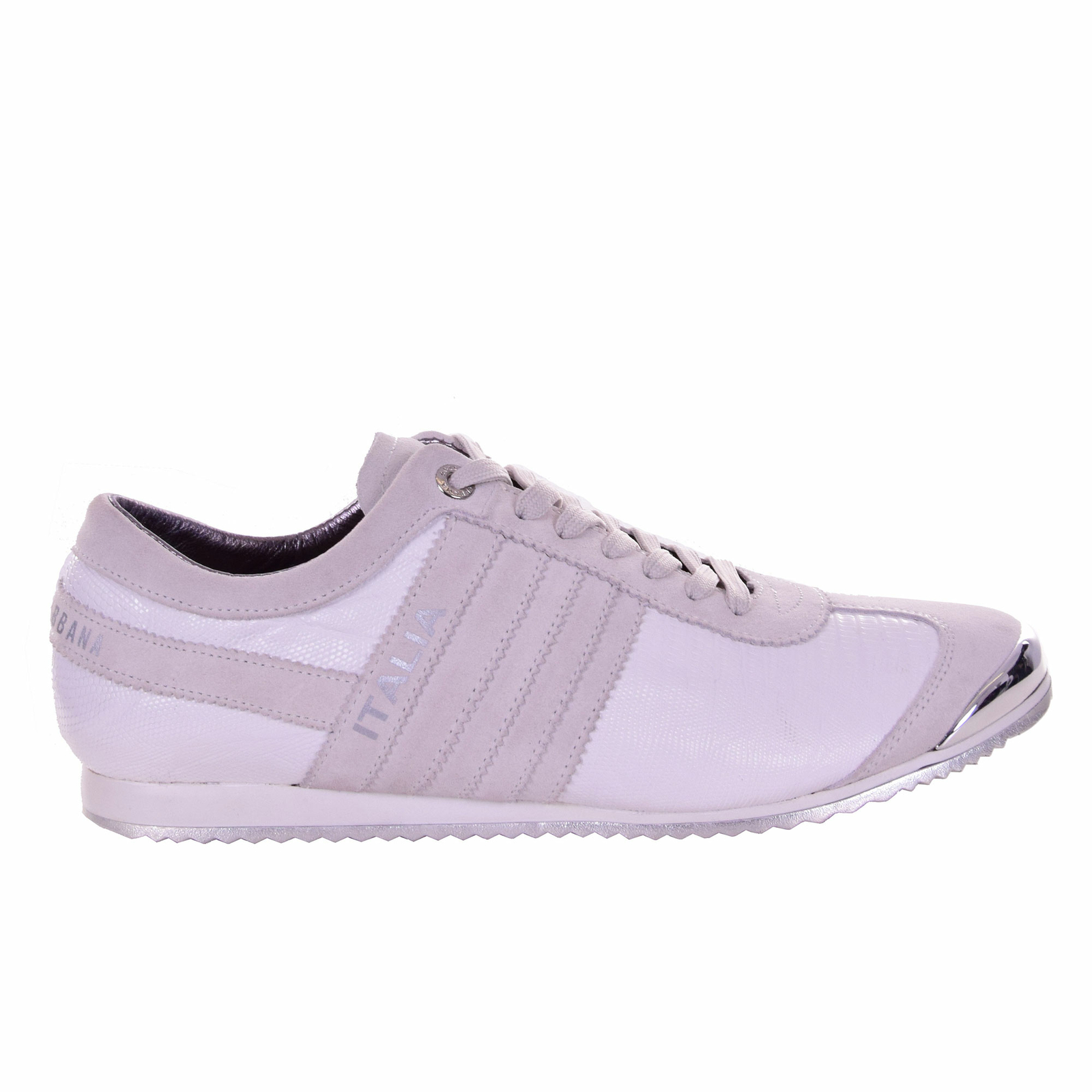 

DOLCE - GABBANA Rare Lizard Reptile Замшевые кроссовки ITALIA Logo White 08123, Белый