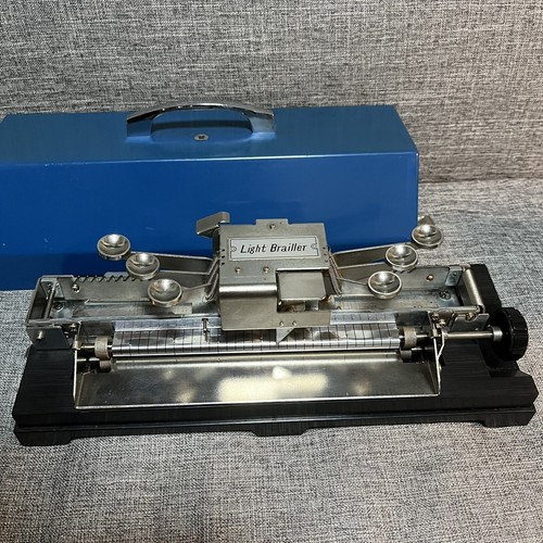 Light Brailler Old Typewriter for create braille japanese antique Tested w/Case
