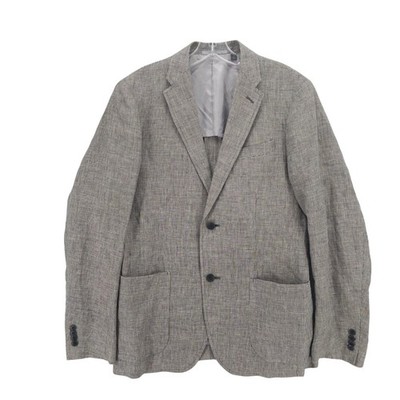 UNIQLO 100% Linen Houndstooth Blazer Jacket Men's SMALL