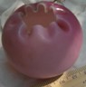 Rose Bowl  Vase Satin Cased Glass Pink
