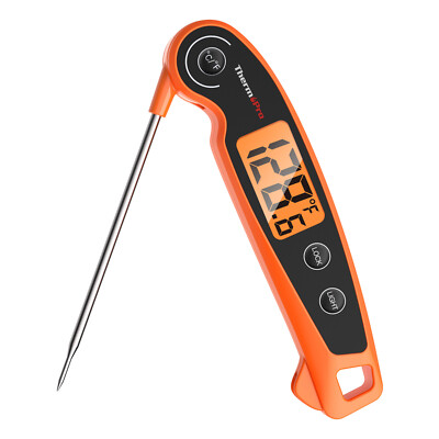 ThermoPro TP605W Large Backlit LCD Instant Read Meat Thermometer for Cooking BBQ