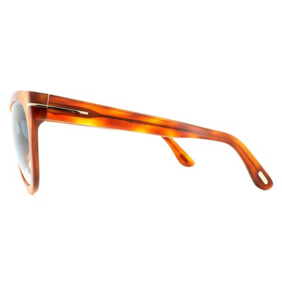 Pre-owned Tom Ford Sunglasses 0511 Arabella 53w Blonde Havana Blue Gradient In Brown