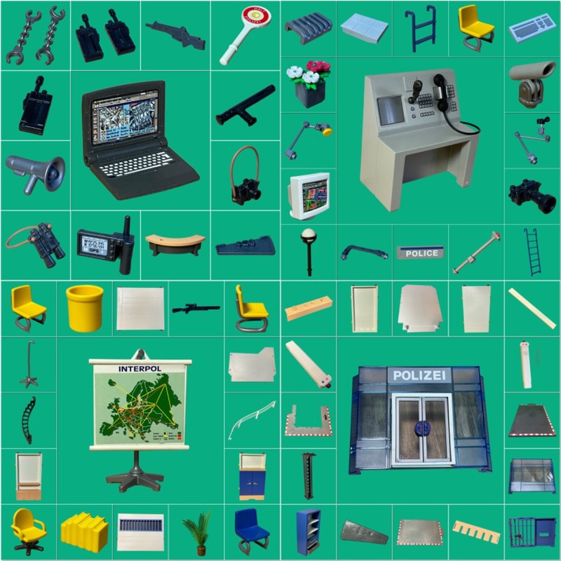 Playmobil Polizei Polizeistation Ersatzteile  5182 5176 Zum Aussuchen  #P21