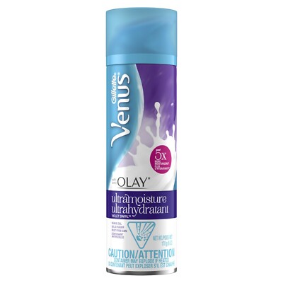 Gillette Venus With Olay Ultra Moisture Womens Shave Gel, Violet Swirl, 6 Oz