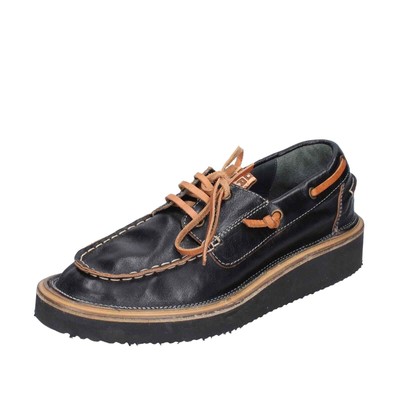 shoes women MOMA loafers black leather EY598