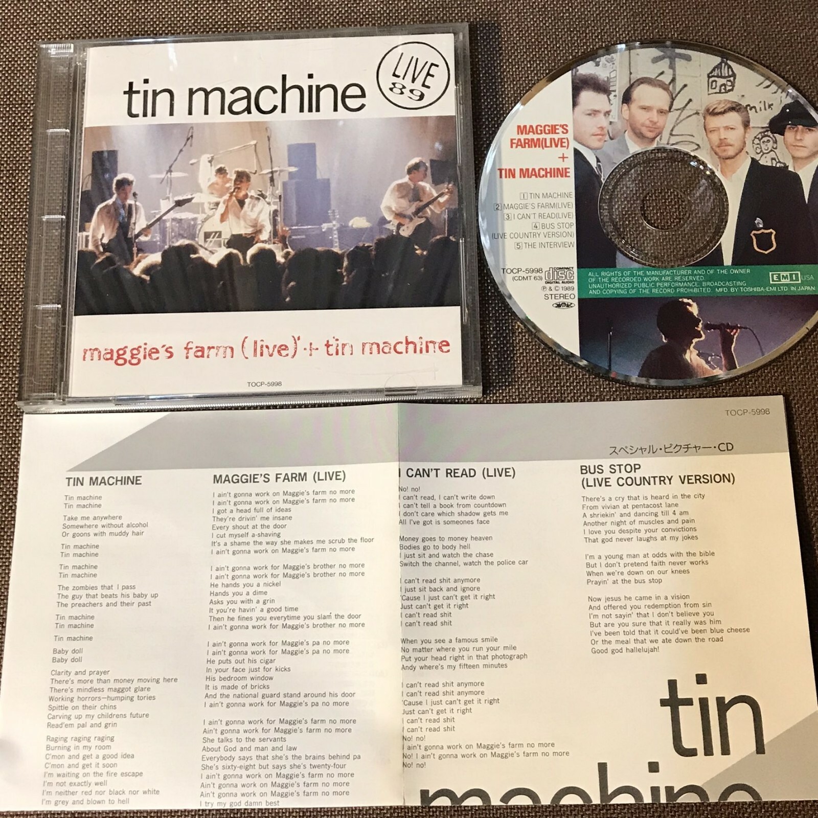David Bowie & Tin Machine 1989 ツアーパンフレット David Bowie & Tin Machine 1989 ツアーパンフレット title
