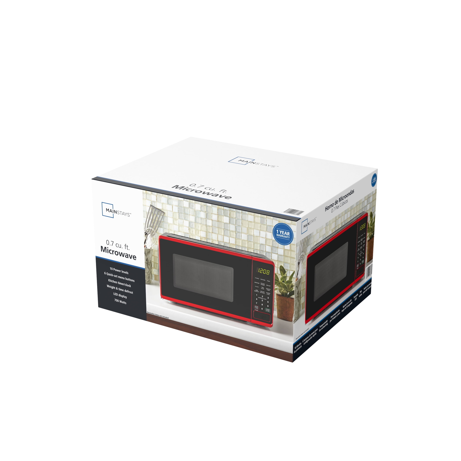 Mainstays on sale red microwave