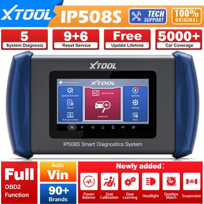 XTOOL IP508S Car OBD2 Scanner Five System Diagnostic Tool Code Reader 15+ Resets