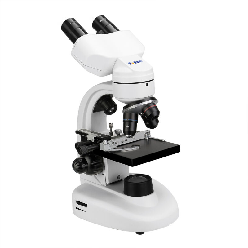 SVBONY SV605 40X-1600X Binocular Biological Microscope With Moving Platform LED
