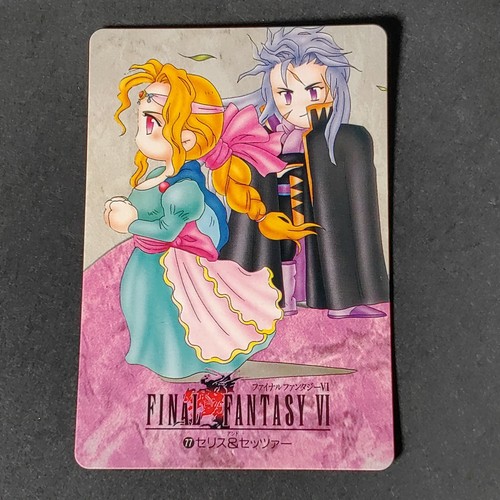 クリスマスギフト6点特盛asa Celes & Setzer Final Fantasy 6 Card 1995 No.77 Square Bandai