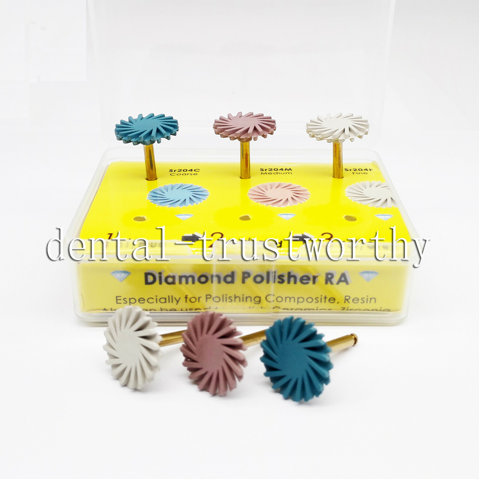 Dental Composite Resin Polishing Disc Kit Spiral Flex Brush RA Burs