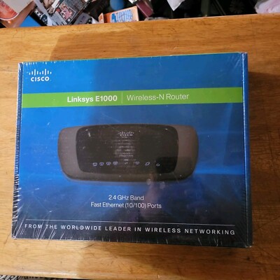 Linksys E1000 300 Mbps 4-Port 10/100 Wireless N Router Sealed