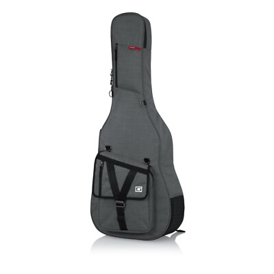 Gator GT-ACOUSTIC Transit Series Acoustic Guitar Bag w/ Backpack Straps - Grey