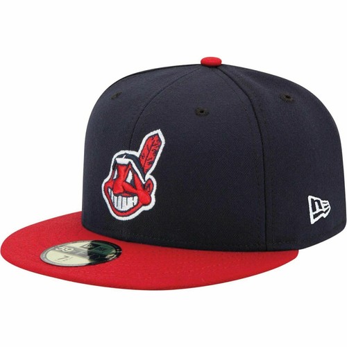 [70360926] Мужская New Era MLB Authentic 59FIFTY 5950 Fitted Cleveland Indians
