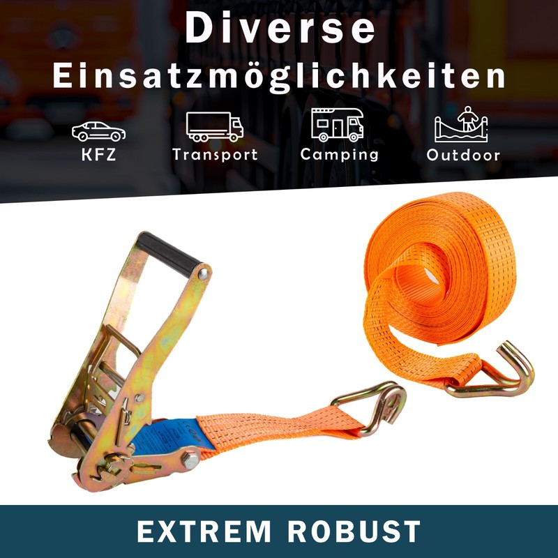 Spanngurt Mit Ratsche 5t 9 Meter 5000 Kg Dan Zurrgurte Lkw AnhÃ¤Nger, Slackline