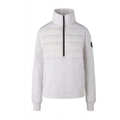 Pre-owned Canada Goose Hybridge Muskoka Pullover Sweater Black Label 1/2 Zip Sz Large In Gray