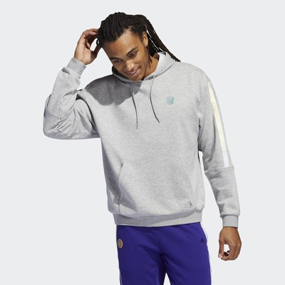 

adidas Basketball Donovan Mitchell Pullover Hoodie Мужская серая толстовка с капюшоном, Grey