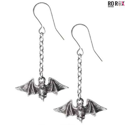 Kiss The Night Earrings Alchemy England Bat Alternative Jewellery Nocturnal Goth